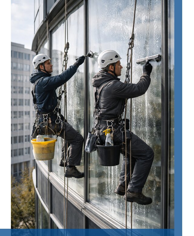 Мойка панорамных окон в Серове от 357 р. заказать у ВЫСОТНИК-Срв