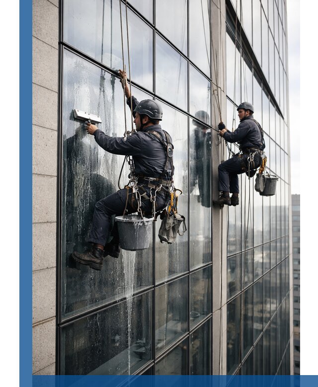 Профессиональная мойка стеклянных фасадов зданий в Серове