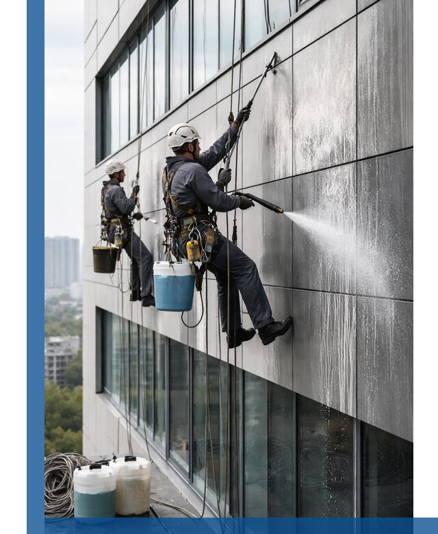 Профессиональная мойка вентилируемых фасадов в Серове