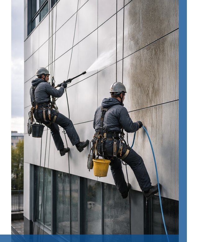 Мойка фасада из композита в Серове по цене от 306 р. | ВЫСОТНИК-Срв