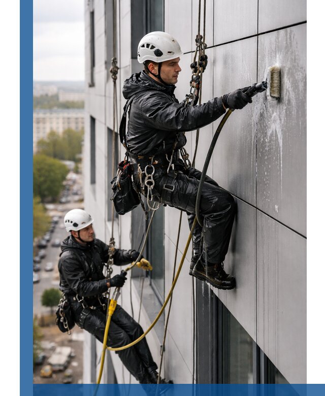 Профессиональная мойка фасада из композита в Серове