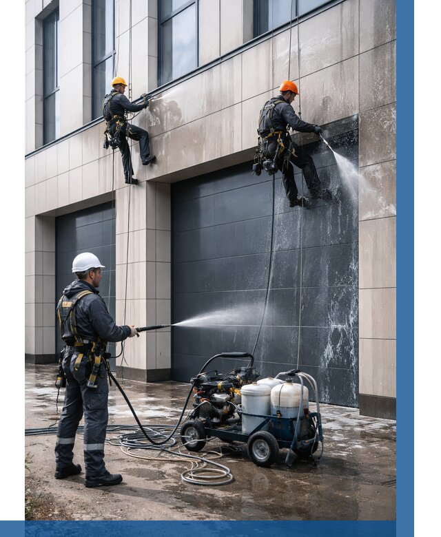 Послестроительная мойка фасада в Серове от 306 р. | ВЫСОТНИК-Срв