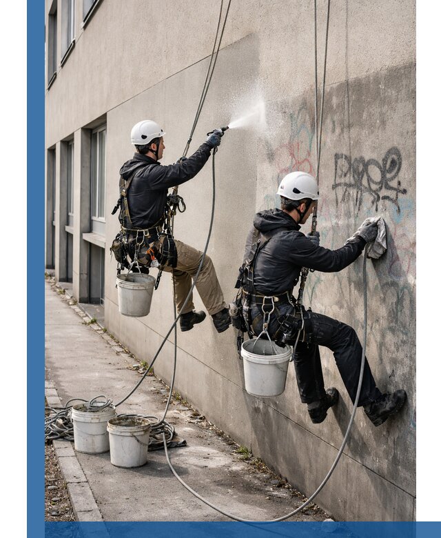 Антиграффити покрытие фасада с защитой от надписей в Серове