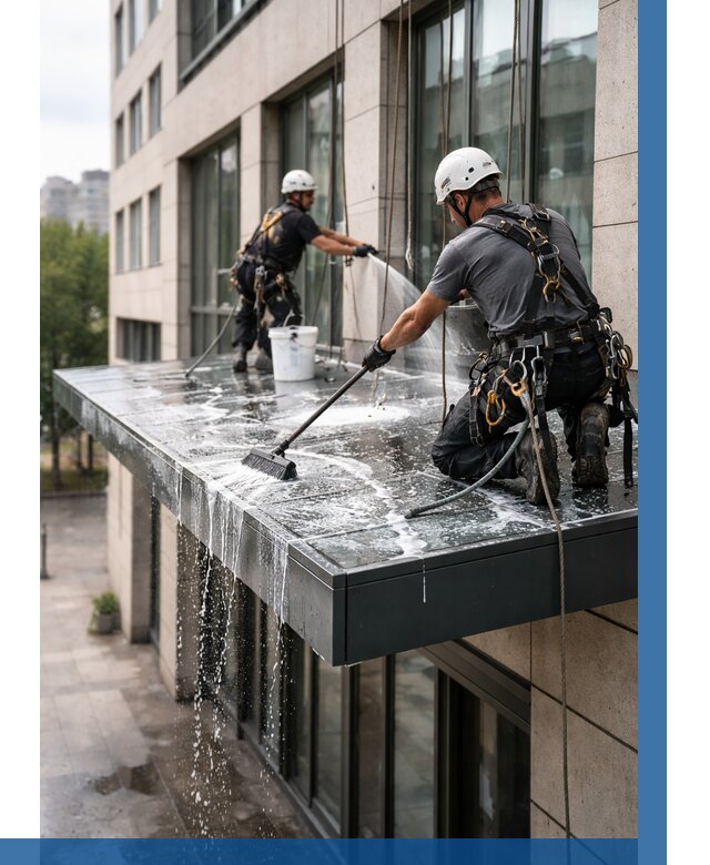 Мойка козырьков и навесов в Серове от 3571 р. | ВЫСОТНИК-Срв