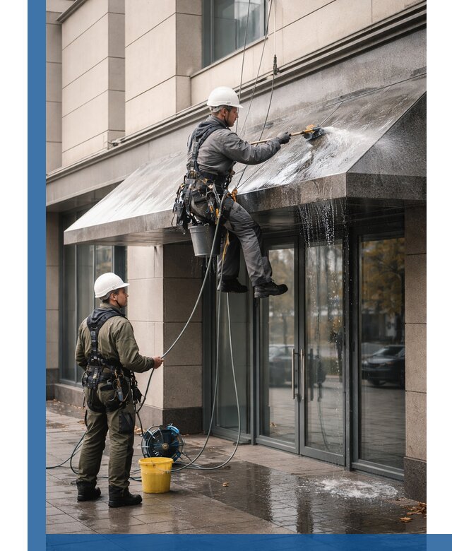 Профессиональная мойка козырьков и навесов в Серове