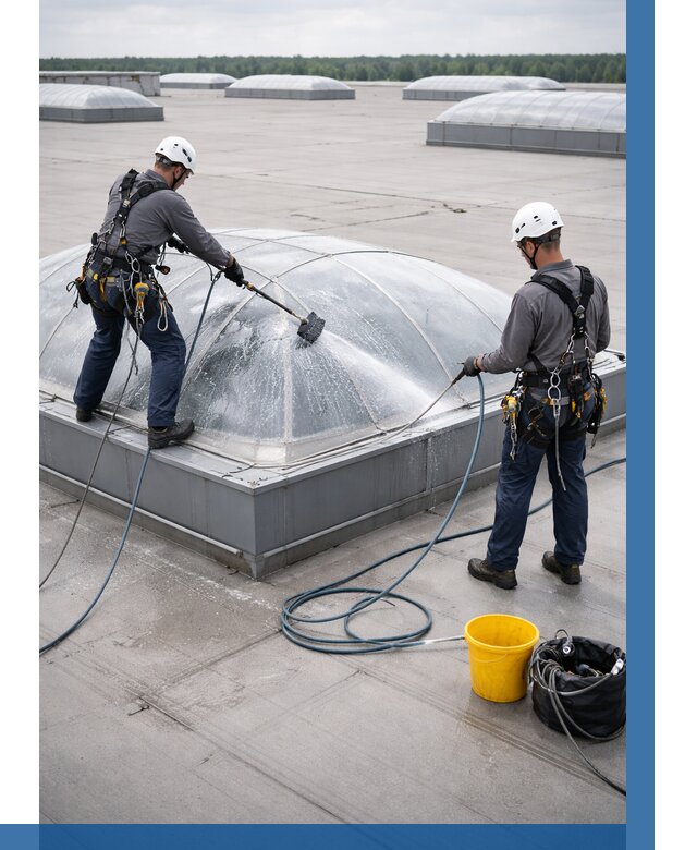 Мойка зенитных фонарей в Серове, заказать от 4591 р. | ВЫСОТНИК-Срв