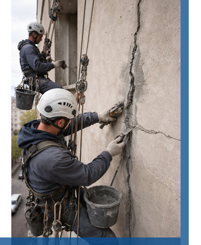 Заделка трещин на фасаде в Серове от 918 р. | ВЫСОТНИК-Срв