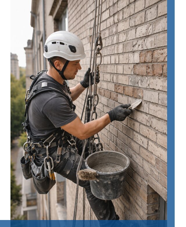 Ремонт кирпичной кладки фасада в Серове от 1836 р. | ВЫСОТНИК-Срв