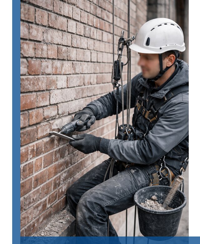 Расшивка кирпичных швов фасадов и стен, ремонт в Серове