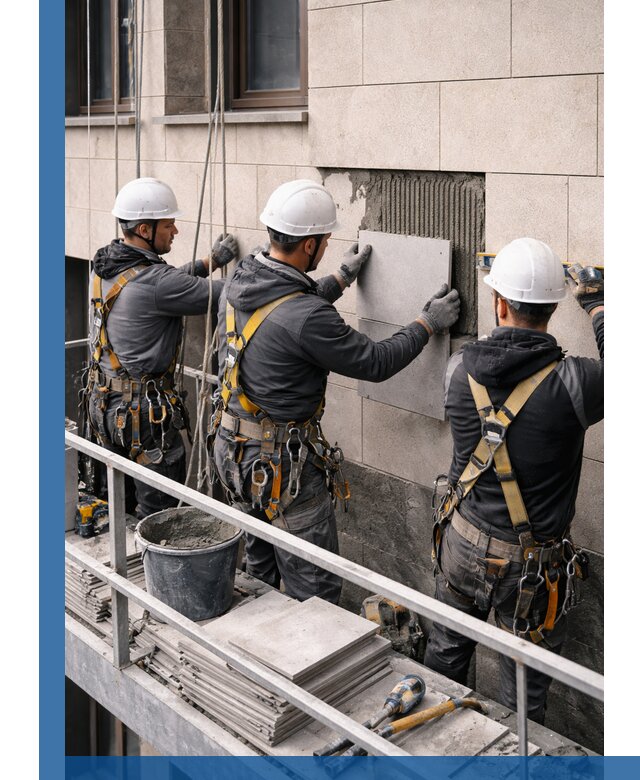 Ремонт облицовки фасада плиткой в Серове с гарантией