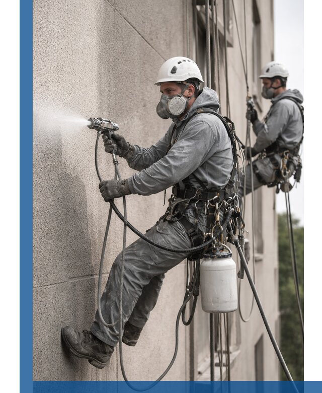 Безвоздушная покраска фасадов зданий в Серове профессионально