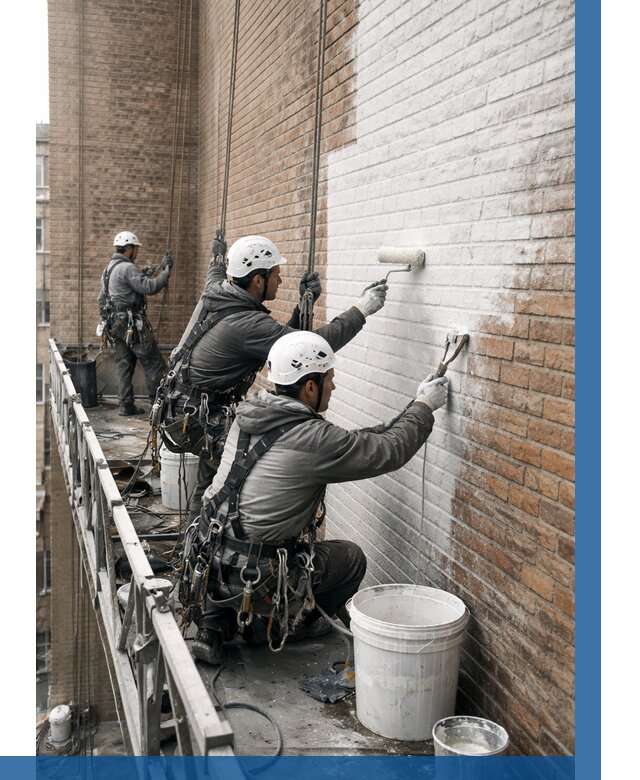 Покраска кирпичного фасада в Серове от 357 р. | ВЫСОТНИК-Срв