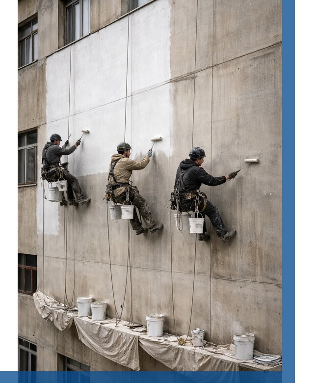 Покраска бетонного фасада в Серове от 357 р за м2 | ВЫСОТНИК-Срв