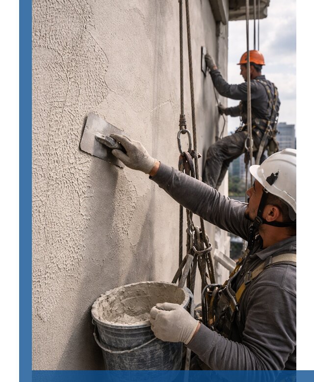 Декоративная штукатурка фасада с утеплением и защитой в Серове
