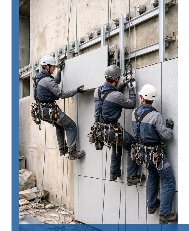 Монтаж вентилируемого фасада в Серове под ключ с гарантией качества