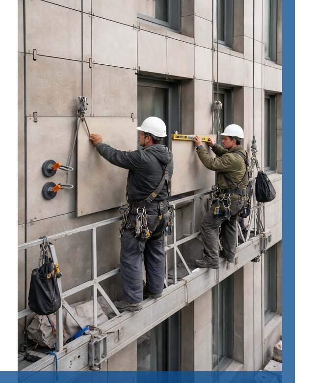 Монтаж керамогранита на фасад в Серове от 2551 р. | ВЫСОТНИК-Срв