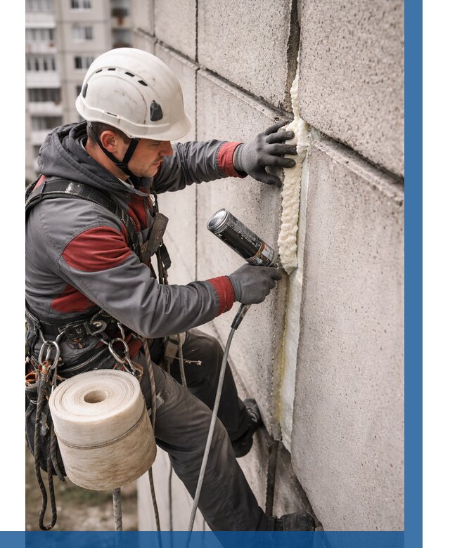 Утепление межпанельных швов в Серове от 714 р. | ВЫСОТНИК-Срв