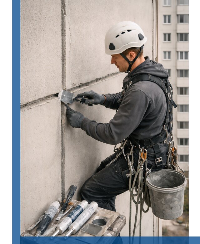 Ремонт межпанельных швов в Серове герметизация и восстановление