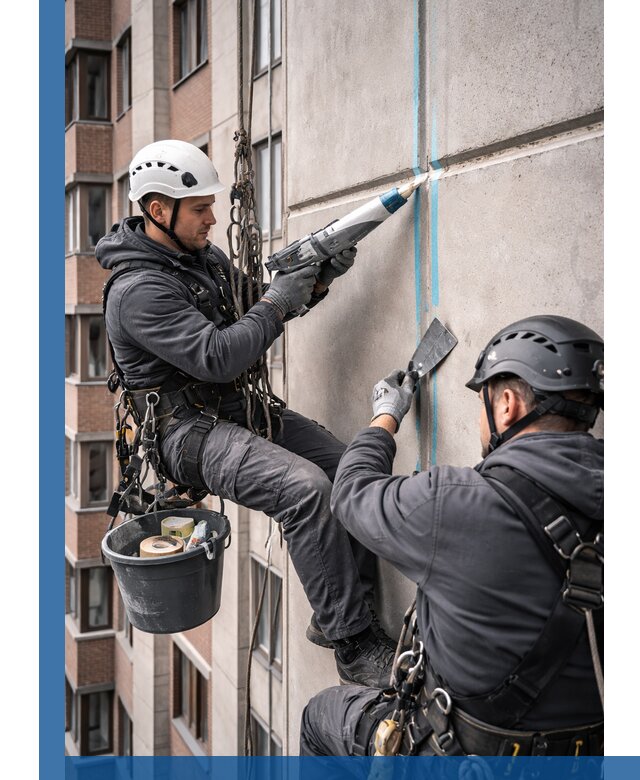 Вторичная герметизация швов фасада и кровли в Серове