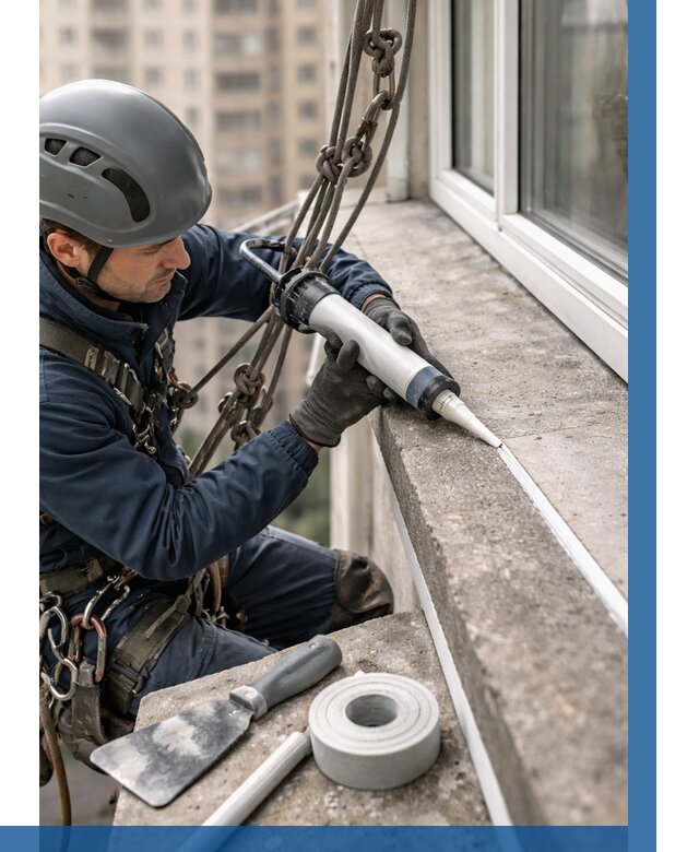 Герметизация балконного козырька в Серове от 4591 р. | ВЫСОТНИК-Срв