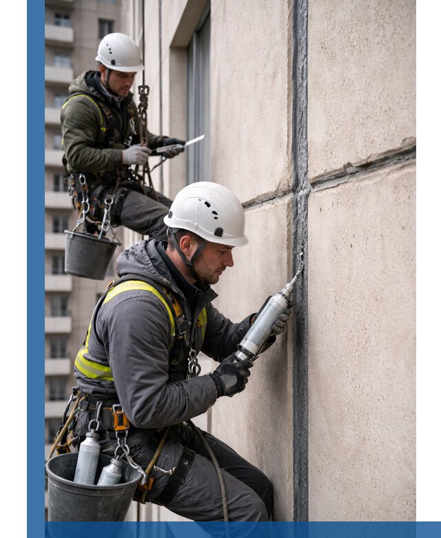 Герметизация деформационных швов фасада в Серове качественно