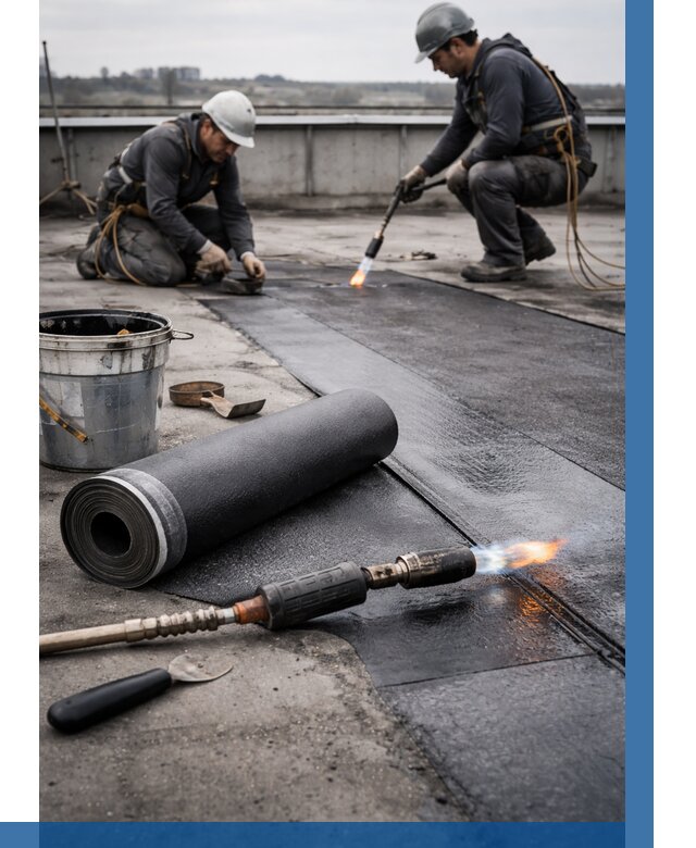 Ремонт рулонной кровли в Серове от 663 р. | ВЫСОТНИК-Срв