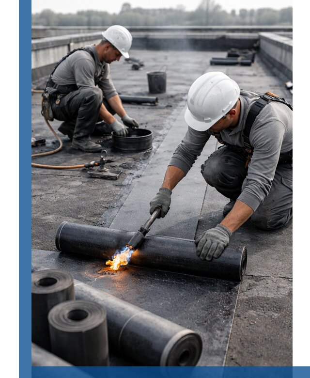 Ремонт рулонной кровли в Серове герметизация и восстановление