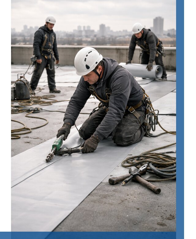 Ремонт мембранной кровли в Серове от 1836 р./м2 | ВЫСОТНИК-Срв