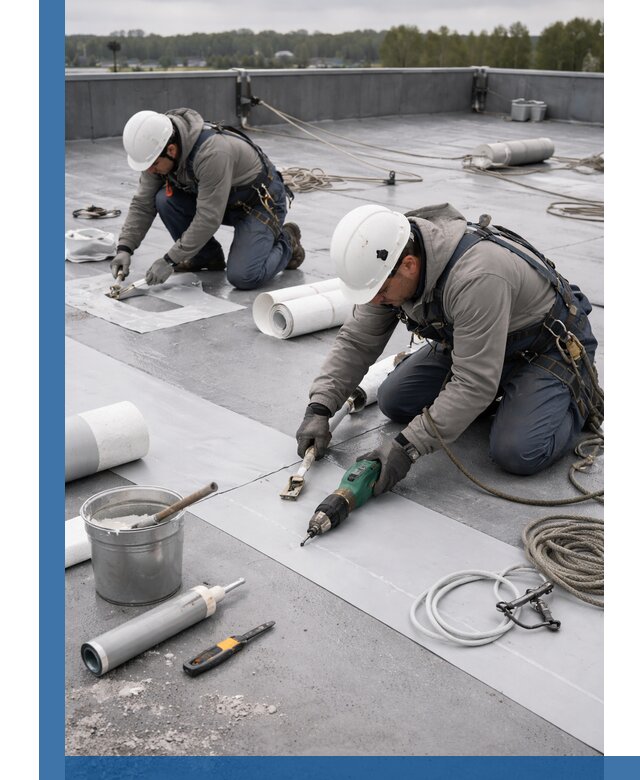 Ремонт мембранной кровли в Серове качественно и с гарантией