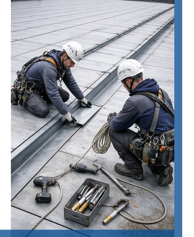 Ремонт фальцевой кровли в Серове от 714 р. | ВЫСОТНИК-Срв