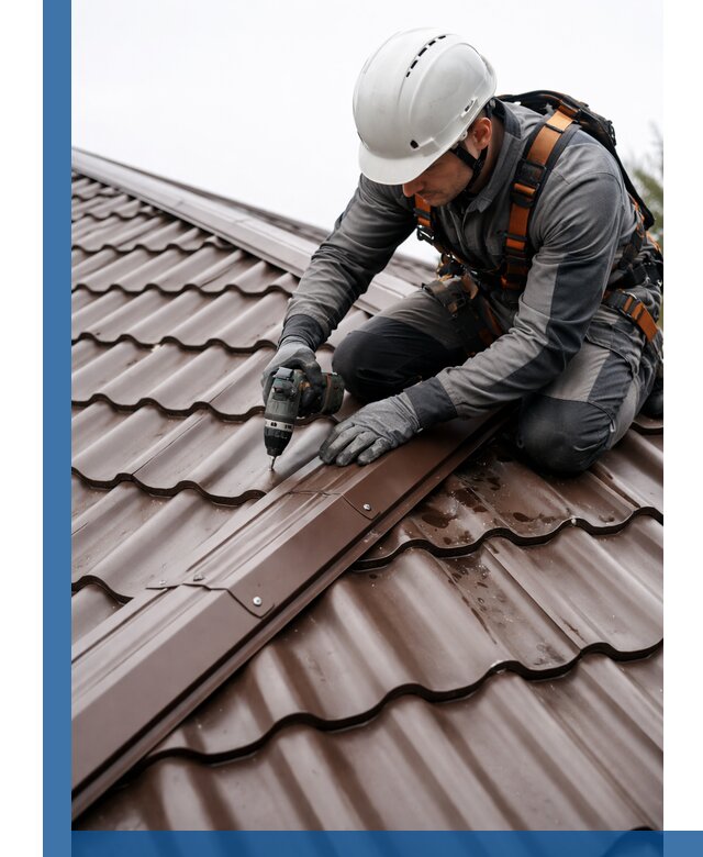 Ремонт металлочерепицы на крыше в Серове профессионально