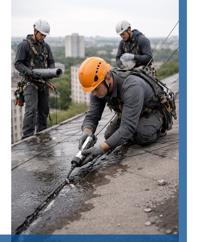 Устранение протечек кровли в Серове от 12242 р. | ВЫСОТНИК-Срв