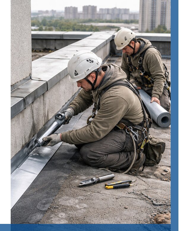 Ремонт кровельных примыканий в Серове от 1224 р. | ВЫСОТНИК-Срв