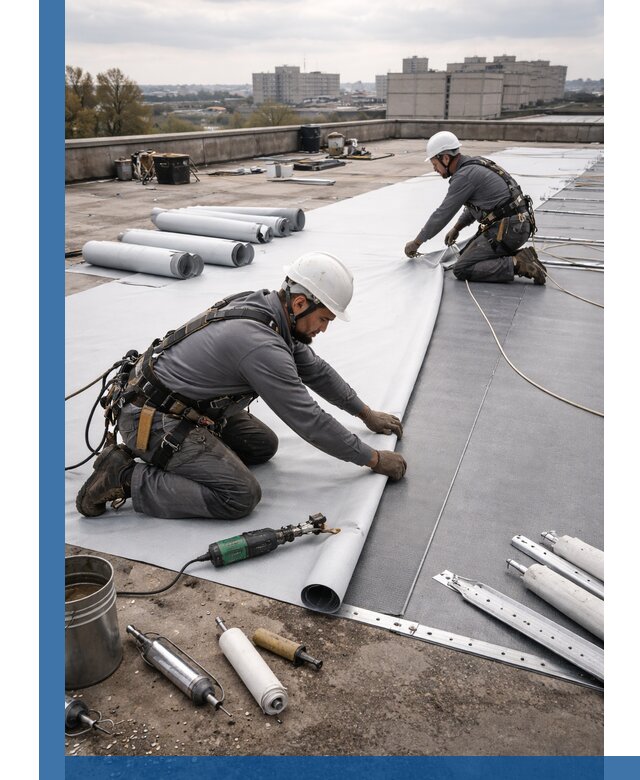 Монтаж мембранной кровли в Серове для промышленных зданий