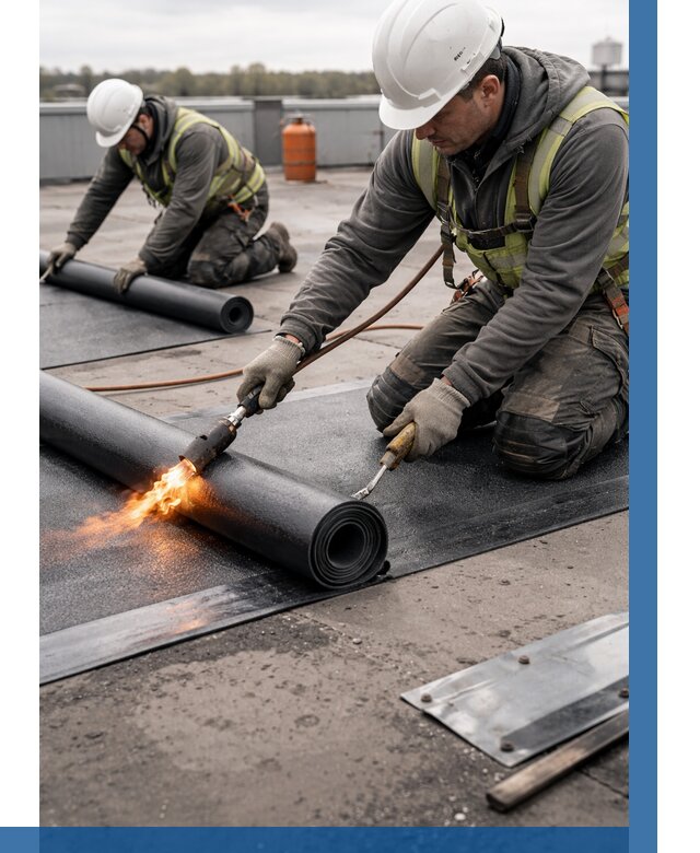 Монтаж наплавляемой кровли в Серове от 867 р. — ВЫСОТНИК-Срв