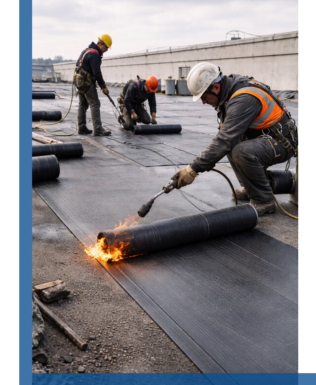 Монтаж наплавляемой кровли в Серове профессионально