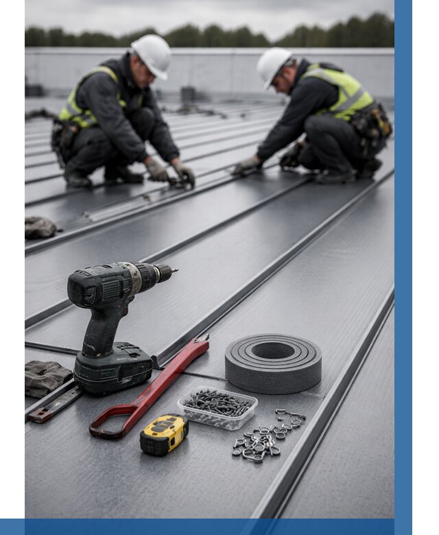 Монтаж фальцевой кровли в Серове от 1836 р. | ВЫСОТНИК-Срв