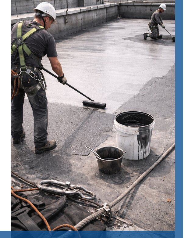 Гидроизоляция кровли жидкой резиной в Серове от 510 р. | ВЫСОТНИК-Срв