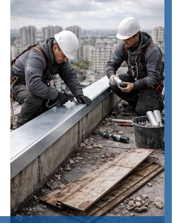 Замена парапетных крышек под ключ в Серове от 1224 р. | ВЫСОТНИК-Срв