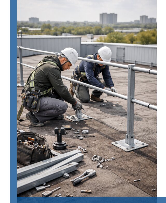 Монтаж кровельного ограждения в Серове под ключ с гарантией