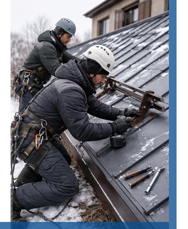 Монтаж снегозадержателей в Серове от 459 р. | ВЫСОТНИК-Срв