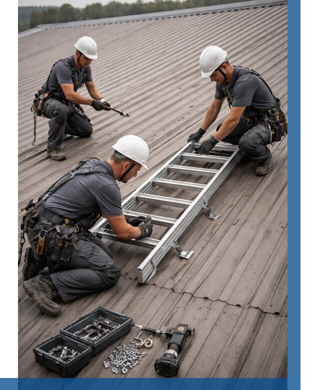 Монтаж кровельной лестницы в Серове от 4591 р. | ВЫСОТНИК-Срв