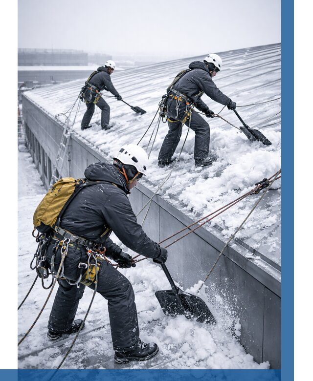 Очистка навесов от снега в Серове от 4591 р. | ВЫСОТНИК-Срв