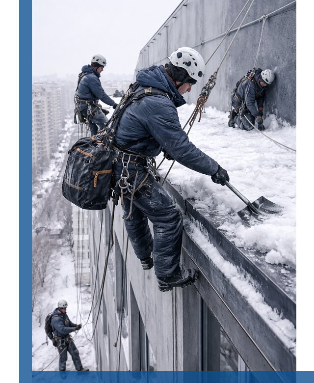 Абонентское обслуживание кровли зимой в Серове регулярный уход