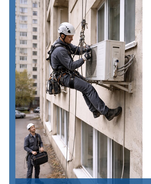 Демонтаж внешнего блока кондиционера в Серове профессионально