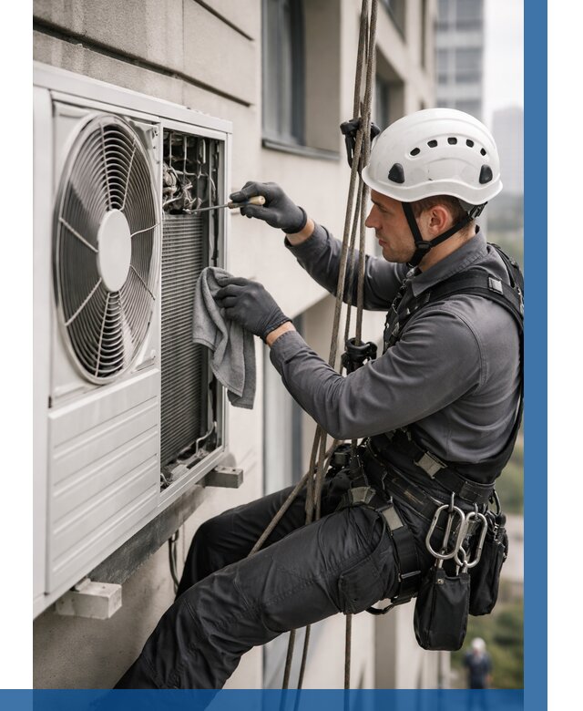 Обслуживание внешнего блока кондиционера в Серове от 2755 р.ВЫСОТНИК-Срв