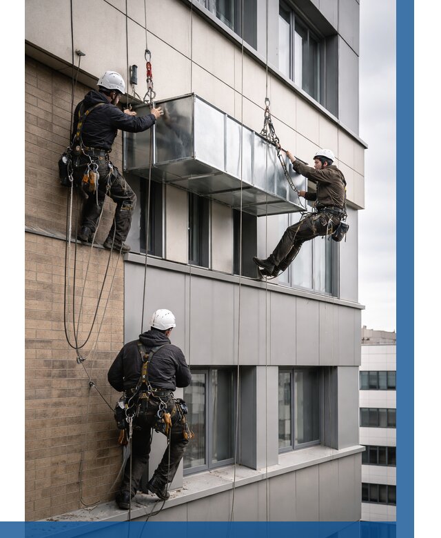 Монтаж воздуховодов на фасаде в Серове от 1530 р. | ВЫСОТНИК-Срв