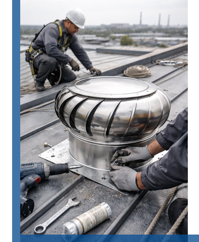 Установка дефлекторов на кровле в Серове профессионально