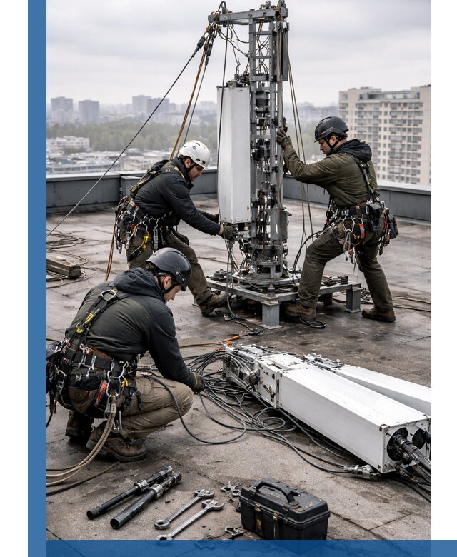 Демонтаж антенн на крыше зданий в Серове с гарантией