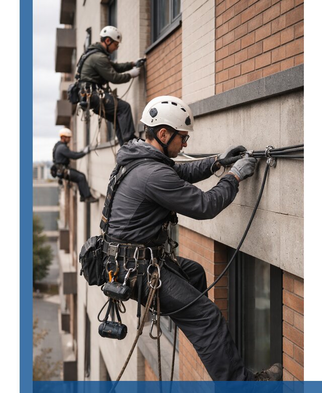 Крепление кабеля на фасаде монтаж и крепеж в Серове